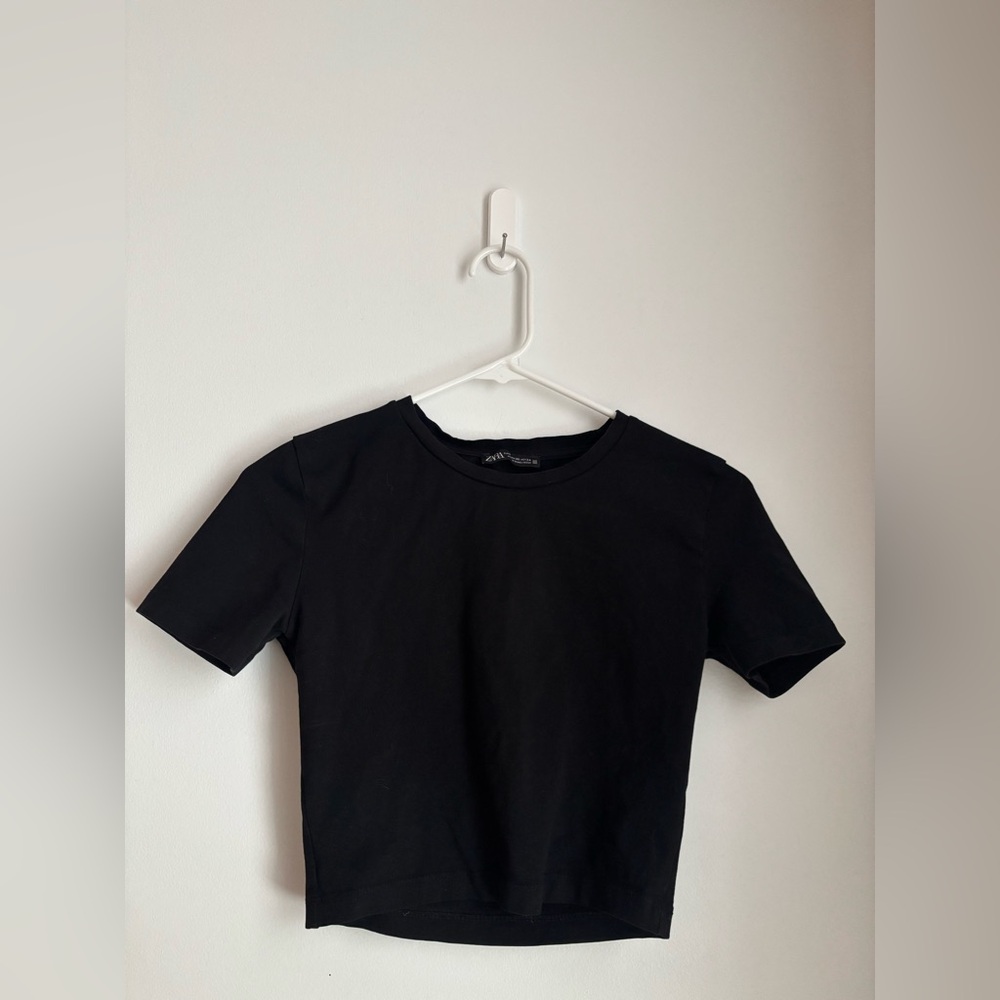 Zara Black Short Sleeve Tee